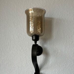 2 Hobby Lobby Gold and Black Wall Candle Holder